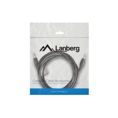 Lanberg CA-MJMJ-10CC-0020-BK cavo audio 2 m 3.5mm Nero