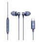 Auriculares energy sistem metallized usb tipo c azul