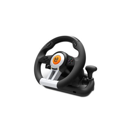 Krom K-Wheel Nero USB Sterzo + Pedali Analogico Digitale PlayStation 4, Playstation, Playstation 3, Xbox One