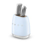 Smeg Ceppo con coltelli 50's Style - Azzurro LUCIDO - KBSF02PB