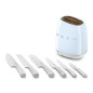 Smeg Ceppo con coltelli 50's Style - Azzurro LUCIDO - KBSF02PB