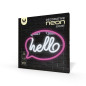 Forever Light Neon LED Light HELLO pink white Bat + USB FLNE15 Figura luminosa decorativa Forever Light Neon LED Light HELLO pink white Bat + USB FLNE15 Figura luminosa decorativa
