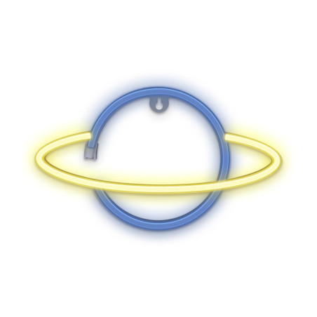 Forever Light Neon LED Light SATURN yellow blue Bat + USB FLNE11 Figura luminosa decorativa