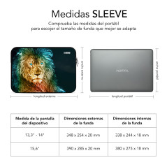 SUBBLIM SUBLS-SKIN153 borsa per laptop 39,6 cm (15.6") Custodia a tasca Multicolore