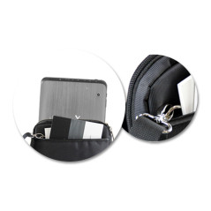 Bandolera nylon hasta 10 pulgadas negra