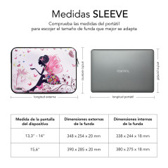 SUBBLIM SUBLS-SKIN102 borsa per laptop 35,6 cm (14") Custodia a tasca Multicolore