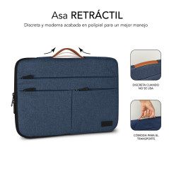 SUBBLIM SUBLS-AP36003 borsa per laptop 35,6 cm (14") Custodia a tasca Blu