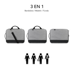 SUBBLIM SUB-LS-2AS0001 borsa per laptop 35,6 cm (14") Custodia a tasca Grigio
