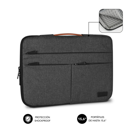Funda subblim air padding 360 sleeve para portatil 15.6 pulgadas dark grey