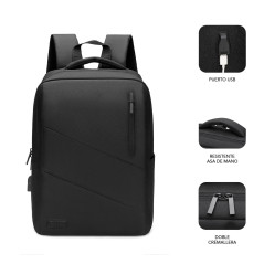 Mochila subblim city backpack para portatil 15.6 pulgadas negro