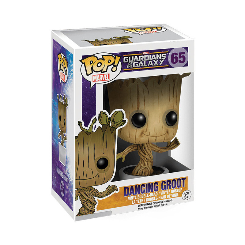 Funko pop bobble marvel los guardianes de la galaxia groot bailando