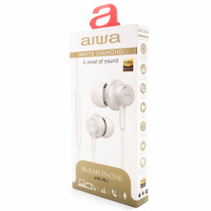 Aiwa ESTM-500WT cuffia e auricolare Cablato In-ear MUSICA Bianco