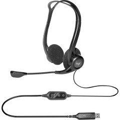 Logitech 981-000100 cuffia e auricolare Cablato A Padiglione Musica e Chiamate USB tipo A Nero