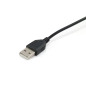 Auricular equip usb + microfono flexible control de volumen negro
