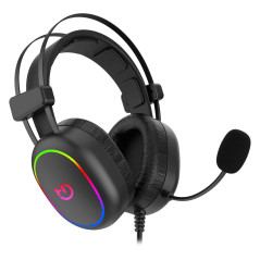 Hiditec Erys ARGB Auricolare Cablato A Padiglione Gaming Nero