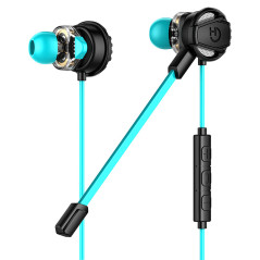 Hiditec Taiko Auricolare Cablato In-ear Gaming Nero, Turchese