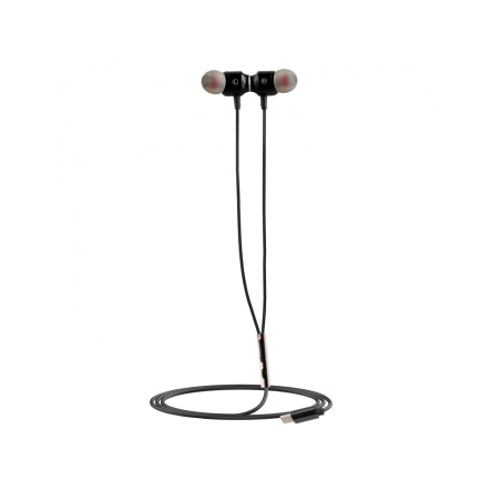 Auriculares muvit m1c usb tipo c negro