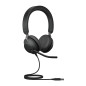 Auriculares jabra evolve2 40 se uc stereo negro