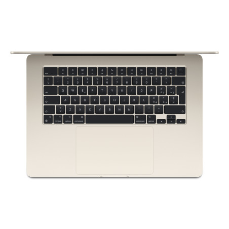 Portatil apple macbook air 15 starlight chip m3 8c gpu 10c 16gb ssd 256gb 15.3 pulgadas