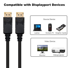 Ewent EC1406 cavo DisplayPort 2 m Nero
