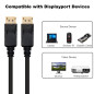 Cable ewent displayport v1.4 - 8k - 60hz - 2m