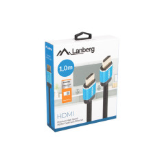 Lanberg CA-HDMI-P20CU-0010-BK cavo HDMI 1 m HDMI tipo A (Standard) Nero, Blu