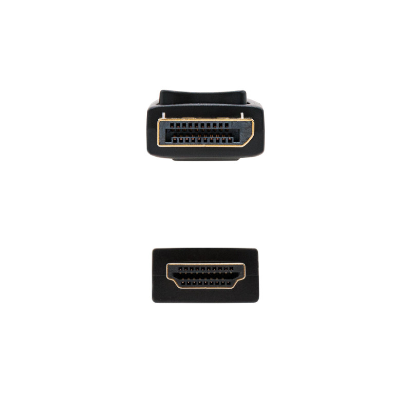 Cable conversor displayport a hdmi nanocable 50cm -  macho - macho -  negro