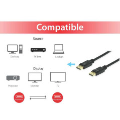 Equip 119251 Cavo DisplayPort 1.4, 1,0 m, 8K 60Hz