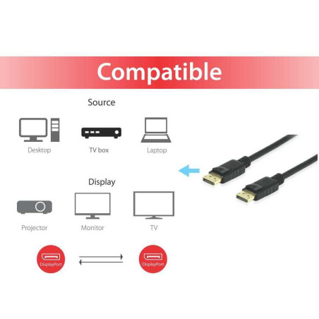 Equip 119251 Cavo DisplayPort 1.4, 1,0 m, 8K 60Hz
