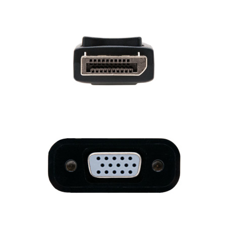 Adaptador displayport a svga nanocable macho - hembra 15cm negro