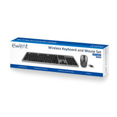 Ewent EW3272 tastiera Mouse incluso Universale RF Wireless QWERTY Spagnolo Nero