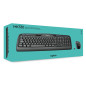 Teclado + mouse logitech mk330 wireless inalambrico negro ingles internacional