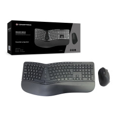 Conceptronic ORAZIO02ES tastiera Mouse incluso Ufficio RF Wireless QWERTY Spagnolo Nero