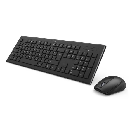 Teclado + raton hama cortino inalambrico negro