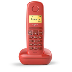 Telefono fijo inalambrico gigaset a270 rojo 80 numeros agenda -  10 tonos