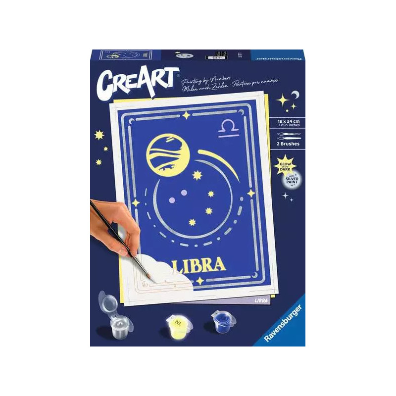 Kit para pintar con nmeros ravensburger creart serie trend d zodiac: libra