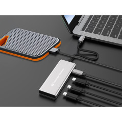 Conceptronic HUBBIES16G hub di interfaccia USB 3.2 Gen 2 (3.1 Gen 2) Type-C 10000 Mbit s Grigio