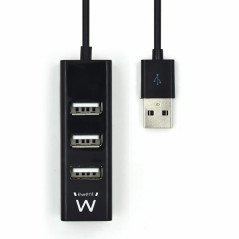 Ewent EW1123 hub di interfaccia USB 2.0 480 Mbit s Nero
