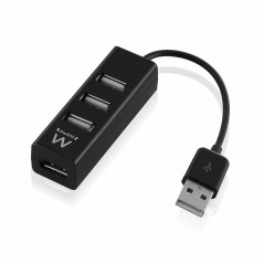 Ewent EW1123 hub di interfaccia USB 2.0 480 Mbit s Nero