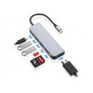 Adaptador hub 6 en 1 conceptronic usb tipo c a hdmi - usbc - usb 3.0 - sd - tf