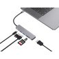 Adaptador hub 6 en 1 conceptronic usb tipo c a hdmi - usbc - usb 3.0 - sd - tf