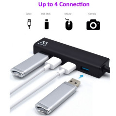 Ewent EW1136 hub di interfaccia USB 3.2 Gen 1 (3.1 Gen 1) Type-A 480 Mbit s Nero
