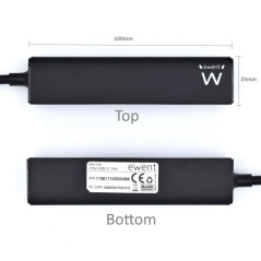 Ewent EW1136 hub di interfaccia USB 3.2 Gen 1 (3.1 Gen 1) Type-A 480 Mbit s Nero