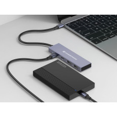 Conceptronic HUBBIES13G hub di interfaccia USB 3.2 Gen 2 (3.1 Gen 2) Type-C 10000 Mbit s Grigio
