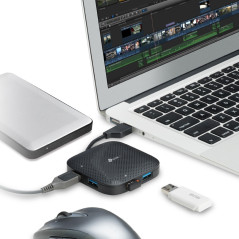 TP-Link UH400 hub di interfaccia USB 3.2 Gen 1 (3.1 Gen 1) Type-A 5000 Mbit s Nero
