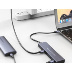 Conceptronic HUBBIES14G hub di interfaccia USB 3.2 Gen 2 (3.1 Gen 2) Type-C 10000 Mbit s Grigio