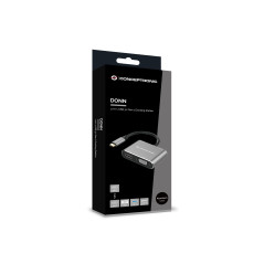 Conceptronic DONN16G replicatore di porte e docking station per laptop Cablato USB 3.2 Gen 1 (3.1 Gen 1) Type-C Nero, Argento