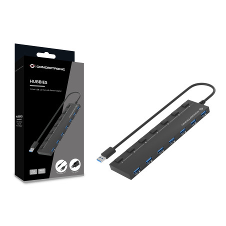 Hub usb 3.2 conceptronic hubbies19bp 7 puertos