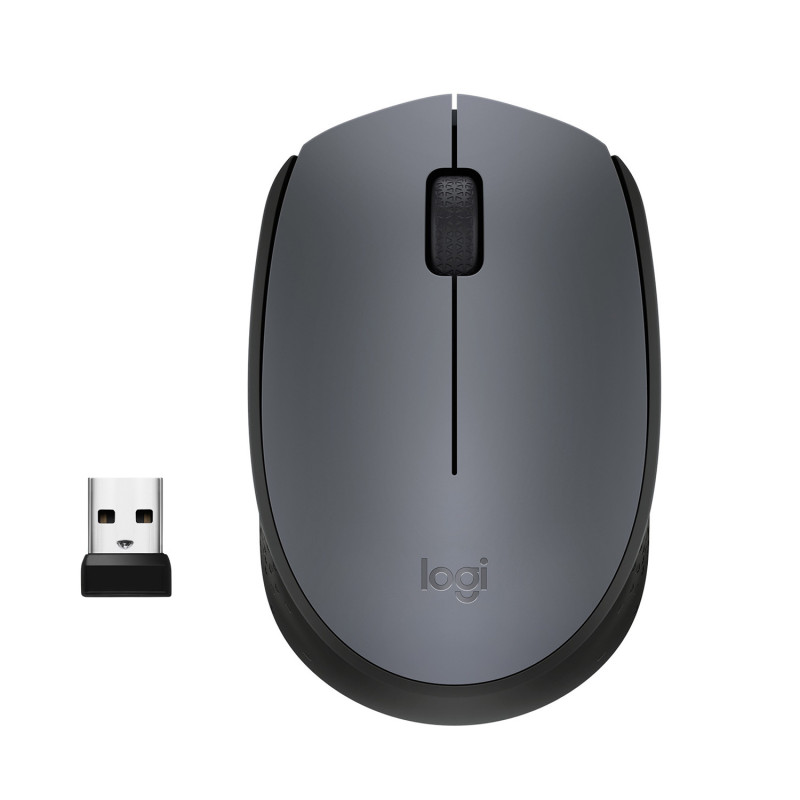 Mouse raton logitech m170 optico wireless inalambrico gris