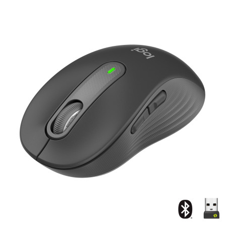 Mouse raton logitech m650 mediano optico wireless inalambrico grafito